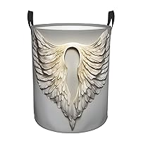 Angel Wing Waterproof Oxford Fabric Laundry Hamper,Dirty Clothes Storage Basket For Bedroom,Bathroom