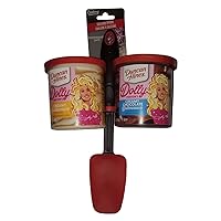 Dolly Parton Creamy Buttercream and Creamy Chocolate Buttercream Icing 2 pack and Spatula Bundle