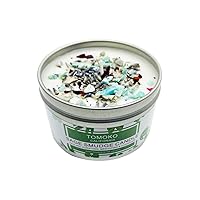 White Sage Scented Candle with Rose, Lavender and Crystal! Healing, Purifying, Meditating & Cleansing (Amazonite, 1 Pack)