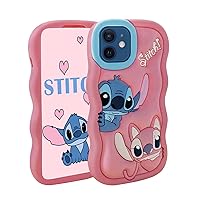 Cases for iPhone 13 Mini/12 Mini Case, Cute 3D Cartoon Unique Cool Soft Silicone Animal Character Protector Boys Kids Girls Gifts Cover Housing Skin Shell for iPhone 13 Mini/12 Mini Pink