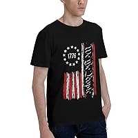 1776 We The People Patriotic American Constitution T-Shirt Man's Short Sleeve T-Shirt Cotton Crew Neck T Shirt
