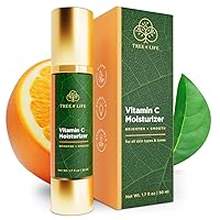 Tree of Life Vitamin C Brightening Facial Moisturizer Cream + Renewing Vitamin E + Aloe Vera Boost, Clean Dermatologist-Tested Skin care,1.7 Fl Oz
