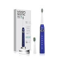 Pro 5 Series Rechargeable Electronic Toothbrush, Dentist Recommended, Advanced Oral Care, 2 Minute Timer with Quadrant Pacing, 5 Adjustable Speeds, Soft Dupont Nylon Bristles, Blue
