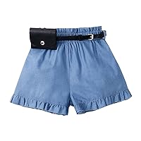 Gymnastics Leotard Shorts Girls Summer Style Casual Denim Shorts Blue Pants Summer Shorts Casual Pants 4t Spandex