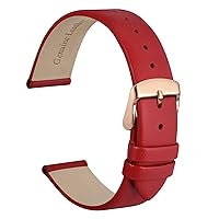 WOCCI Elegant Watch Bands, Genuine Leather Replacement Straps for Men and Women, Band Width 8mm 10mm 12mm 13mm 14mm 16mm 18mm 20mm 22mm