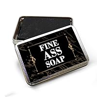 Fine Ass Soap - Novelty Bath Soap for Men and Women - Black soap, Handcrafted, Made in the USA, Contains activated charcoal