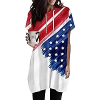 4Th Of July Outfits For Women Tunics Or Tops To Wear With Leggings Womens Summer Clothes Usa Tshirts Long Patriotic Shirts