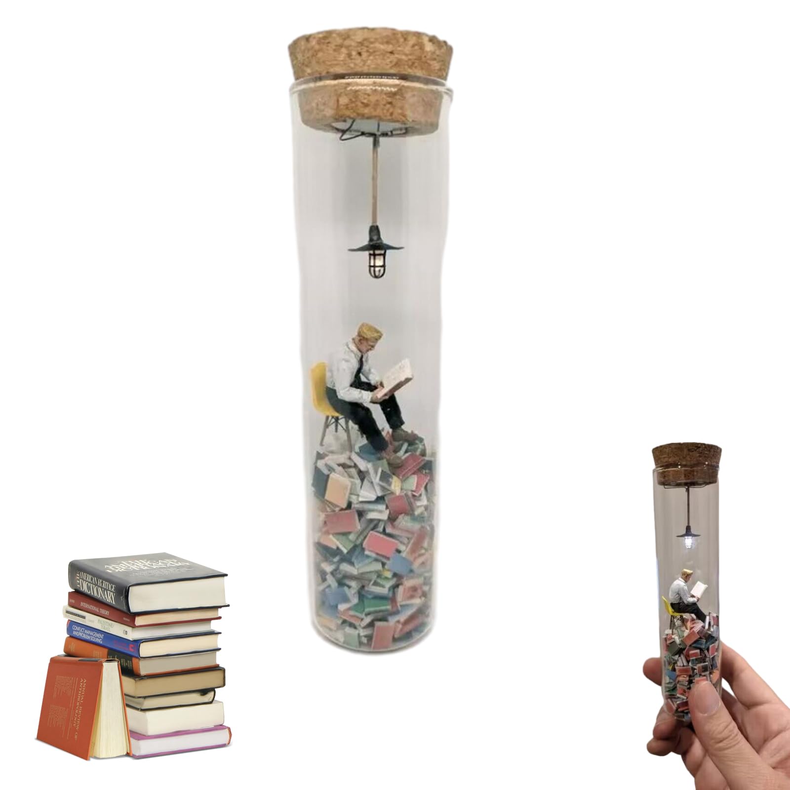 2024 New Test Tube Perspective Drawing, Test Tube Diorama, Test Tube Micro Scene Fandicraft Ornaments, Fun Sci-fi Books to Decorate Test Tubes, Wonderful Gifts for Loved Ones (1PCS)