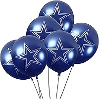 Dallas Cowboys Navy Blue Latex Balloons - 12