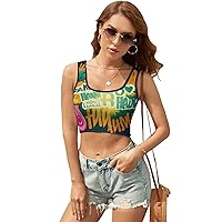 Womens Square Neck Tank Tops Owl Lover1 Workout Tops Cropped Summer Sleeveless Shirts