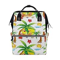 Diaper Bag Backpack View of Summer Casual Daypack Multi-Functional Nappy Bags