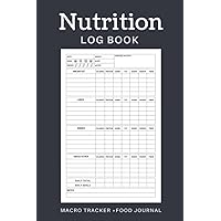 Nutrition Log Book & Macro Tracker Food Journal: For Keeping Track Of Your Meals, Carbs, Calorie, Fat, Protein, Sugar, Sodium & Fiber - Carb and ... Book - Daily Food Diary Diet and Meal Planner