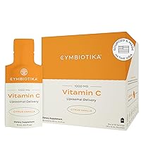 CYMBIOTIKA Vitamin C Individual Packets, Liposomal Delivery, Supplement for Immune Support, Collagen Boost, & Healthy Aging, Skin Hydration Packets, Citrus Vanilla Flavor, 30 Pack