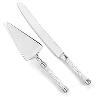 Wedding Accessories Cake Knife and Server Set, Glittering Beads