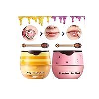 Fruit Honey Lip Balm Pot, Fruity Lip Balm for Dry Cracked Lips, Scrubs Exfoliator & Moisturizer Anti Wrinkle, Hydrating Moisturizing Lip Butter Lips Paste