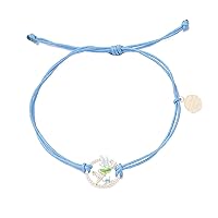 Tinkerbell Blue Adjustable Cord Bracelet, One Size, Zinc