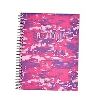 Password Keeper Small Mini Pink Camouflage with Alphabetical Tabs Spiral Binding Removable Sheets Journal Organizer Including Sections for Website, Address, Username, and