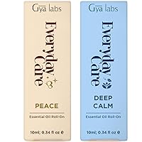 Peace Roll On & Deep Calm Roll On Set - Essential Oils Aromatherapy Roll On with Essential Oil Set - 2x0.34 fl oz - Gya Labs