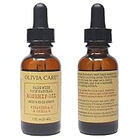 Olivia Care Rosehip Seed Oil Serum Natural Moisturizer for Face, Body & Skin with Vitamins E, C, A & Omega 6, Perfect for Treating Wrinkles, Acne Scars, Sun Spots, Dark Circles & Anti-Aging - 1 OZ