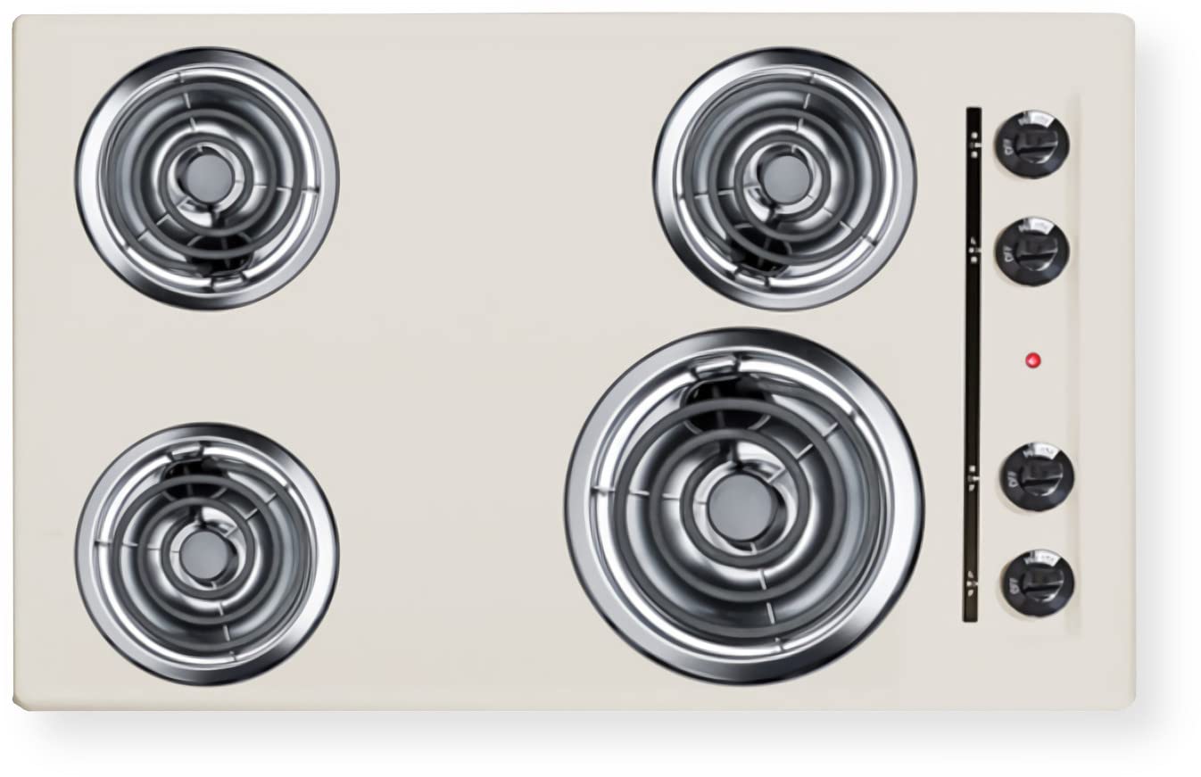 Summit SEL05 Electric Cooktop, Bisque