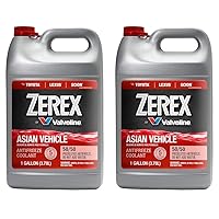 Zerex Asian Vehicle Red Silicate and Borate Free 50/50 Prediluted Ready-to-Use Antifreeze/Coolant 1 GA (Pack of 2)