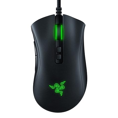 DeathAdder V2 Gaming Mouse: 20K DPI Optical Sensor - Fastest Gaming Mouse Switch - Chroma RGB Lighting - 8 Programmable Buttons - Rubberized Side Grips - Classic Black