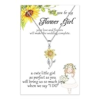 Will You be My Flower Girl Necklace Jewelry Accessories Proposal Gift for girls