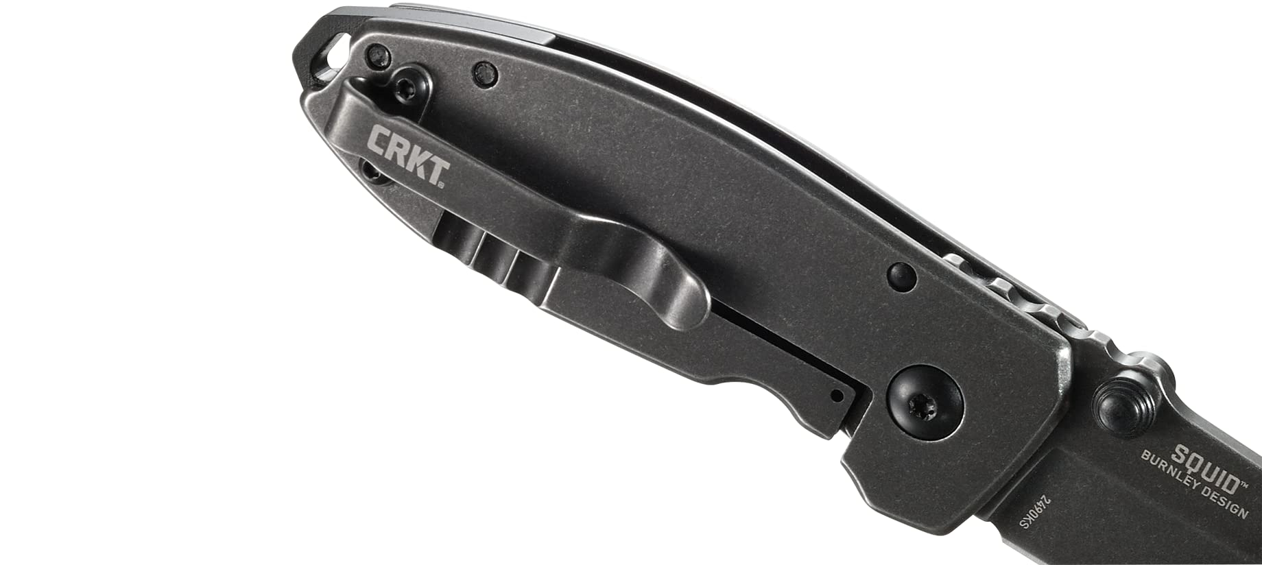 CRKT Squid Folding Pocket Knife: Compact EDC Straight Edge Utility Knife with Stainless Steel Blade and Framelock Handle