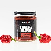 Pepper Joe's Carolina Reaper Mash – 9oz Jar of Extremely Hot Chili Pepper Puree – Fermented Reaper Pepper Mash for Cooking and Hot Sauce Making