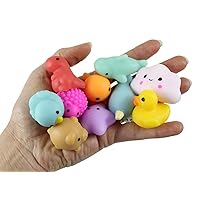 12 Cute Animal Boxed Mochi Squishy Animals - Kawaii - Sensory, Stress, Fidget Party Favor Toy Bulk - Bright (12 Animal Mochi - (1 Dozen))