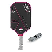 JOOLA Tyson McGuffin Magnus 3 14mm Pickleball Paddle with 1 Replacement Grip - Elongated Short Handle Pickleball Paddle - Charged Carbon Surface Technology - Carbon Fiber Racket, Hot Pink Edge Guard