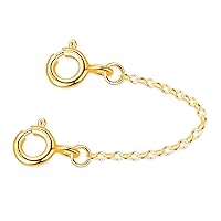 Bracelet Safety Chain 24k Gold Plated Security Chains Sterling Silver for Bracelets Safety Chain Extender for Jewelry Making