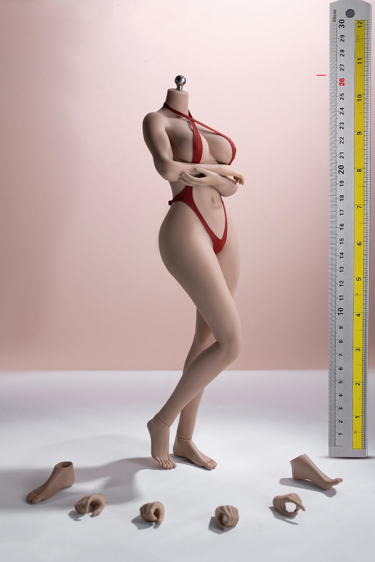 HiPlay TBLeague 1:6 Scale Female Seamless Action Figure Body -Tall and Plump Body Shape (S53A,Suntan,Without Head)