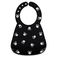 Bumkins Disney Bibs, Silicone Pocket for Babies, Baby Bib for Girl or Boy, for 6-24 Months Up to Toddler, Essential Must Have for Eating, Feeding, Baby Led Weaning Supplies, Mess Saving, Mickey Mouse