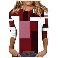 Women's Woman Blouses and Tops Cute Print Graphic Tees Blouses Casual Plus Size Basic Tops Pullover Tops