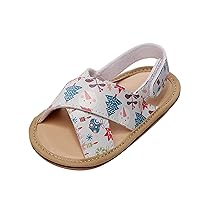 Infant Boys Girls Open Toe Cartoon Printed Shoes First Walkers Shoes Summer Toddler Flat Sandals Mesh Play Sandals