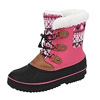 Snow Boots Kids Girls Boys Outdoor Ski Shoes Baby Winter Warm Thicken Anti-Slip Water-Proof Sneakers Toddler Cotton Booties