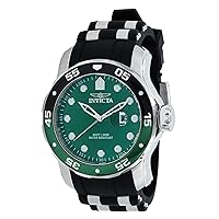 Invicta Men's Pro Diver 48mm Silicone Quartz Watch, Black (Model: 39105)