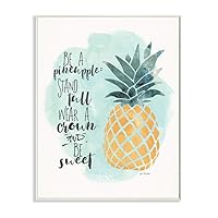 Stupell Industries Be a Pineapple Illustration Typography Wall Plaque, 10 x 15