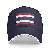 Thailand Hat Thailand Flag Baseball Cap Thai Hat for Women Men Trucker Hat Dad Hat Adjustable Hat