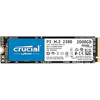 Crucial P2 2TB 3D NAND NVMe PCIe M.2 SSD Up to 2400MB/s - CT2000P2SSD8