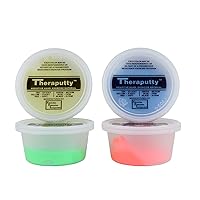 CanDo TheraPutty 4 Piece Set - X-Soft, Soft, Medium, and Firm, 2oz Each, Standard Hand Exercise Putty for Rehabilitation, Exercises, Hand Therapy and Strengthening, Stress Relief