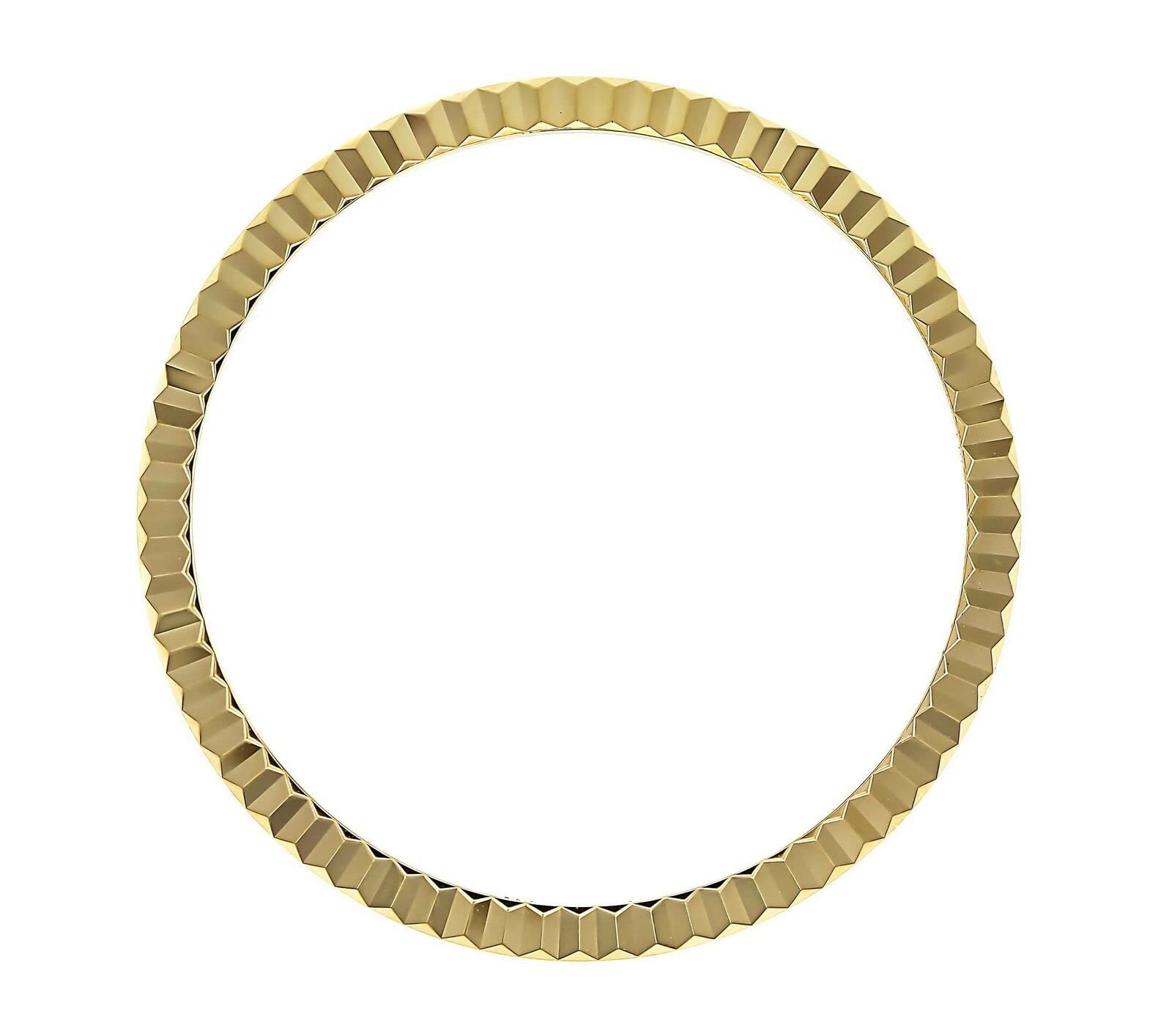 Ewatchparts BEZEL COMPATIBLE WITH 36MM ROLEX DATEJUST 16013 16014 16233 16234 FLUTED 18K REAL GOLD