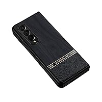 Creative Unique Wood Grain TPU Phone case for Samsung Galaxy Z Fold 4 3 Flip 4 3 Shell Personality Thin Light Comfortable Durable Protective Back Cover(Black,Z Fold4)