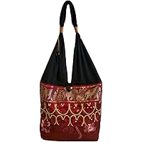 Thai Cotton & Silk Handbag Red