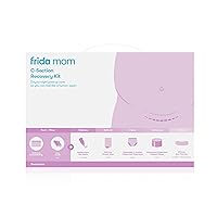 Frida Mom C-Section Recovery Must Have Kit for Labor, Delivery, & Postpartum, Socks, Peri Bottle, Disposable Underwear, Abdominal Support Binder, Shower Wipes, Silicone Scar Patches, & Toiletry Bag