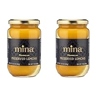 Mina Preserved Lemons, Authentic Moroccan Gourmet Preserved Beldi Lemons, 12.5 Ounce (Pack of 2)