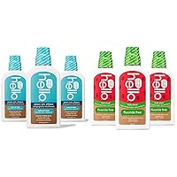 Hello Peace Out Plaque, Antigingivitis Alcohol Free Mouthwash, Natural Mint with Aloe Vera & Natural Watermelon Flavor Kids Fluoride Free Rinse, Alcohol Free, Vegan, SLS Free