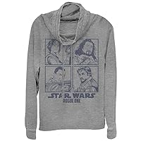 Fifth Sun Star Wars One Rogue Four Square Women's Cowl Neck Long Sleeve Knit Top