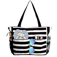 Beach Bags for Women, Large Beach Tote Bags Waterproof Beach Bag with Zipper, Swim Pool Bag for Travel Vacation